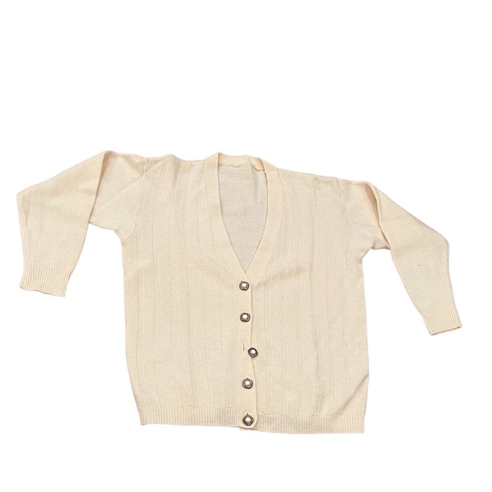 Button down cream cardigan Sz L